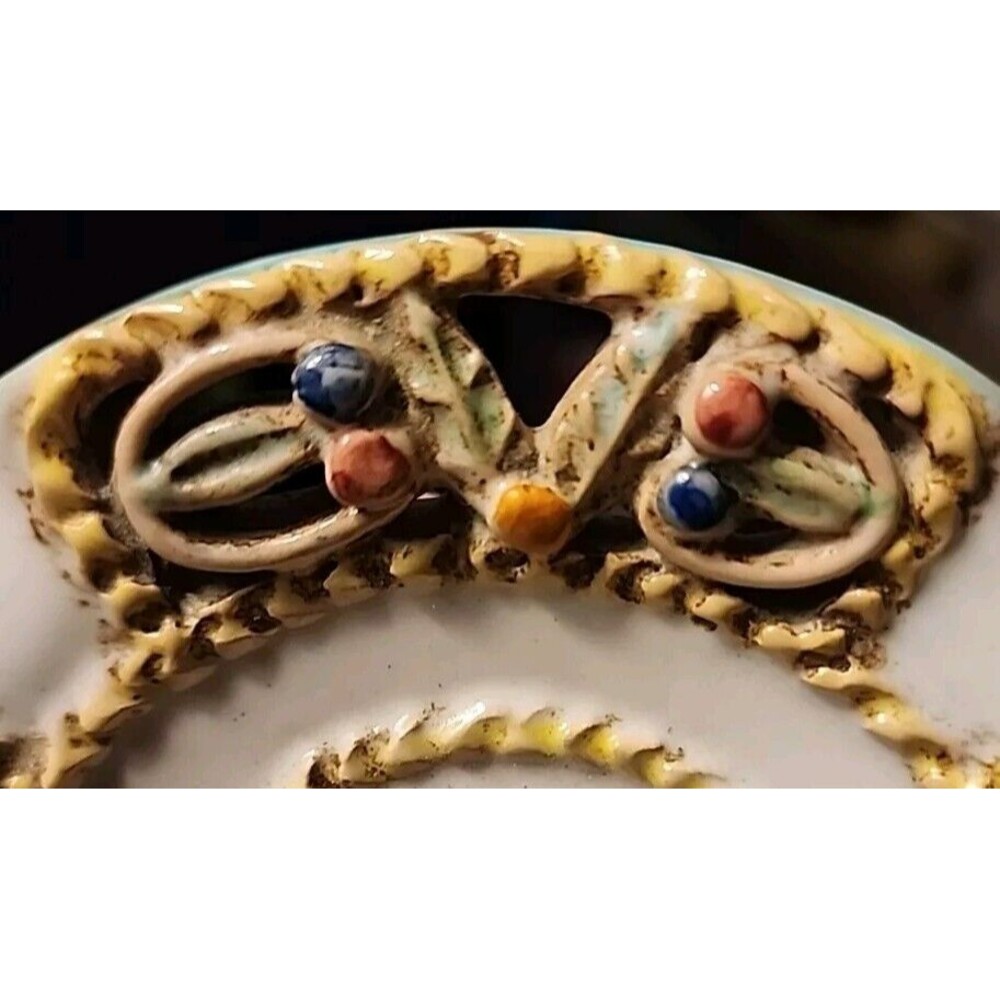 Antique Capodimonte Style Porcelain Italy Dresser Candy Nut Dish Read - Picture 9 of 13